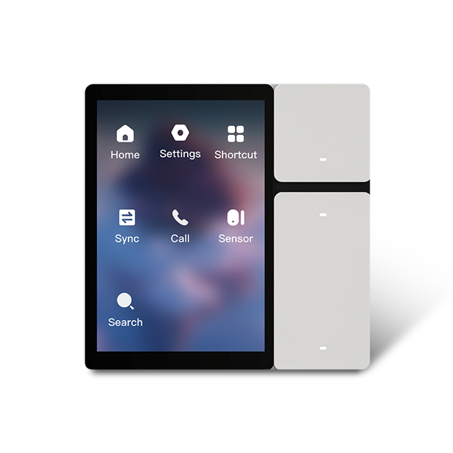 Tuya Smart Life 3-Way Control Panel Built-in ZigBee Hub Gateway Wi-Fi & Tuya 3.5 Inches ABS Material Touch Screen Wall Switch