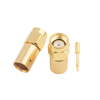 Adaptateur coaxial RF de type SMA mâle, plaqué or, en acier inoxydable, connecteur à souder, 50 ohms, DC-6GHz, pour câble haute fréquence