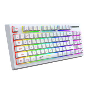 Clavier sans fil USB HXSJ L100 87 touches 2.4G RGB rechargeable, élégant, pour bureau et jeux, interface 1800mA, transmission nouvelle, produit 100% anglais - Product Image 3
