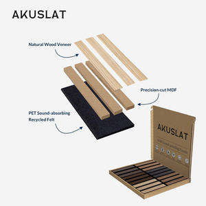 Akuslat <span class=keywords><strong>Prix</strong></span> Acoust Custom Modern Manufacturer Panneaux de plafond Akupanel Panneaux acoustiques à lattes <span class=keywords><strong>MDF</strong></span> PET pour hôtel - Product Image 5