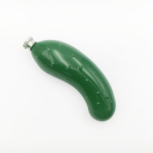 Flacon de hanche en acier inoxydable de 5oz avec entonnoir forme de concombre vert drôle mignon flacon de pot de vin bouteille d'<span class=keywords><strong>alcool</strong></span> <span class=keywords><strong>whisky</strong></span> poche flacon de hanche - Product Image 3