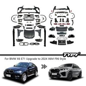 Nouveau kit carrosserie TYPY style X6M F96 2024 pour X6 E71 2007-2014 avec pare-chocs et phares à montage direct et feux de brouillard améliorés - Product Image 1