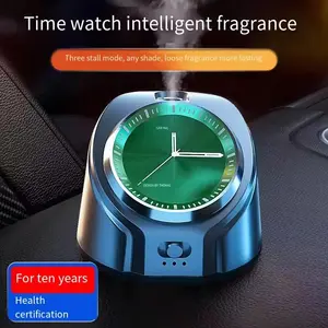 Nouvelle horloge détection de lumière voiture intelligente aromathérapie Machine ornement huile essentielle atomisation diffuseur lumière parfum désodorisant