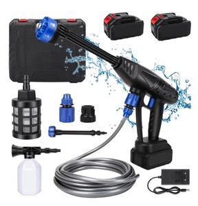 Hidrolavadora Inalámbrica <span class=keywords><strong>de</strong></span> Alta Presión <span class=keywords><strong>de</strong></span> 300W, Pistola <span class=keywords><strong>de</strong></span> Agua Eléctrica Portátil con Batería <span class=keywords><strong>de</strong></span> Litio para Limpieza <span class=keywords><strong>de</strong></span> Autos y Maquinaria - Product Image 4