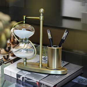 Porte-stylo créatif en forme d'horloge avec minuteur, décoration de bureau, cadeau de luxe pour l'étude - Product Image 2