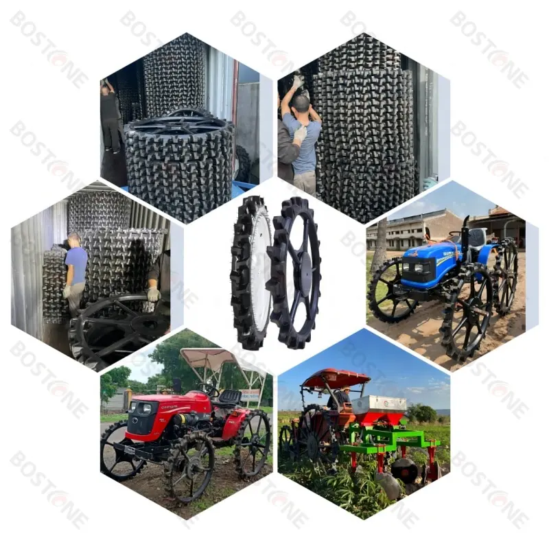 BOSTONE ECE Certified 13000 1800MM 1600 2100MM Plant Rice Transplanter and Tractor Tyres Solid Rubber Sprayer Wheels