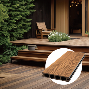 Cubierta de enclavamiento duradera para patio hecha de plástico de madera respetuoso con el medio ambiente, baldosas de Wpc compuestas de 20mm de espesor y 140mm de ancho - Product Image 1