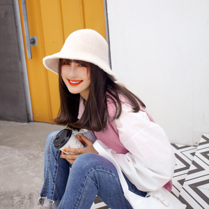 2025 nueva llegada sombreros de cubo sólidos moda invierno sombreros de cubo personalizados Marten pelo piel peluda gorra de pescador para mujer - Product Image 6