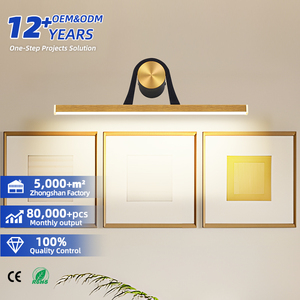 โคมไฟติดผนังรูปภาพศิลปะ LED สีทองทันสมัย สำหรับโรงแรม ห้องน้ำ กระจกแต่งหน้า โคมไฟติดผนังหรูหรา - Product Image 1