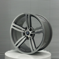 Jante en alliage monobloc finition usinée gris canon brillant 17-24 pouces, luxe européen universel pour marché secondaire