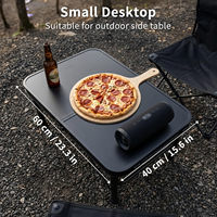 Table de camping pliable OEM avec cadre en aluminium, hauteur réglable sur 3 positions, poignée de transport légère, portable pour le camping en plein air