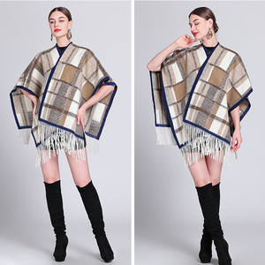 Top qualité hiver femmes <span class=keywords><strong>Plaid</strong></span> laine Pashmina grand châle acrylique <span class=keywords><strong>très</strong></span> épais cachemire écharpe pour les femmes garder au chaud pour la vente en gros - Product Image 5