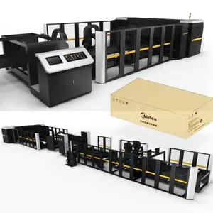 Premium Quality Fully Automatic Cardboard Box Folder Gluing and Stitching Machine with factory Price