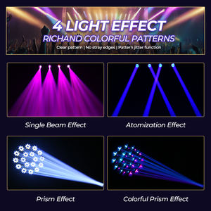 Yunqiミニビーム150W LEDムービングヘッドライト12CH <span class=keywords><strong>DMX</strong></span>サウンドアクティブRGBW IP33 18プリズム6000KディスコDJパーティーステージナイトクラブ - Product Image 5