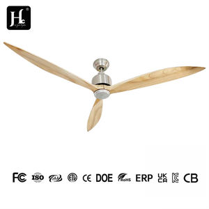 Ventilador de Techo Moderno Nórdico de Madera Natural con Motor DC Inverter, 3 Aspas, 52 Pulgadas, con Control Remoto - Product Image 4