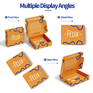Caja de Envío de Cartón Corrugado con Logotipo Personalizado, Color Naranja, para Ropa, Cosméticos y Embalaje de Comercio Electrónico - Product Image 3