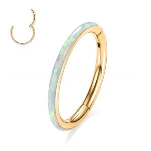 <span class=keywords><strong>Anello</strong></span> a cerchio in acciaio inox 316L <span class=keywords><strong>per</strong></span> le donne uomo opale setto <span class=keywords><strong>anello</strong></span> Clicker conchiglia elicoidale orecchini Piercing gioielli - Product Image 6