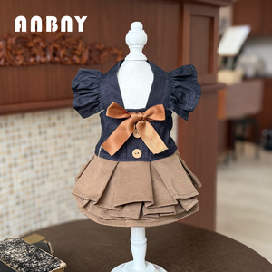 Haustierkleidung Frühling Sommer Herbst Stil Flügelärmel Spitzenrock Hund Japanischer Koreanischer Stil Leicht Atmungsaktiv Teddy Malteser - Product Image 2