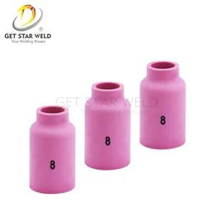 Get Star Weld WP17 18 26 tig torch consumables medium Alumina gas lens TIG ceramic cup nozzle 54N18/17/16/15/14/18L/17L/16L