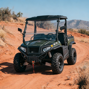 Veicolo Elettrico Utilitario HISUN 4x4 per Lavori Agricoli e di Giardinaggio con Tetto e Parabrezza - Product Image 6