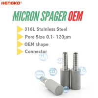 HENGKO 0.5 & 2μm Diffuseur multi-gaz fritté |   Diffuseur de microbulles pour injection industrielle d'hydrogène, d'ozone et de CO2