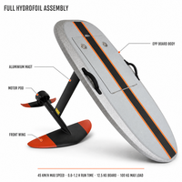 Planche de surf électrique hydrofoil Efoil 45 km/h en fibre de carbone pour les sports nautiques et la course