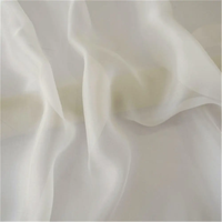Promotie zachte effenkleurige soepele ademende natuurlijke 100% pure zijden chiffon stof voor dames zonwerende kleding textiel