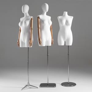 Mannequins demi-corps en bois OEM ODM pour femmes grandes tailles avec tête pour vitrine de magasin de vêtements - Product Image 1
