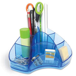 ARDA - ORGANIZADOR DE ESCRITORIO AZUL TRANSPARENTE - Product Image 1