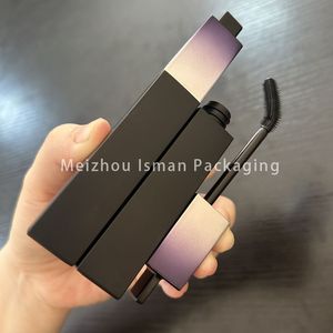 ISMAN <span class=keywords><strong>Tube</strong></span> de mascara de luxe 9ml carré rotatif, dégradé noir, brosse en silicone torsadable et flexible, marque privée, vente en gros professionnelle - Product Image 6