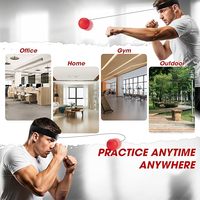 Ensemble d'entraînement au ballon réflexe de boxe avec bandeau réglable Équipement de boxe Punching Ball Gym Fitness Reflex Balles de vitesse en mousse PU