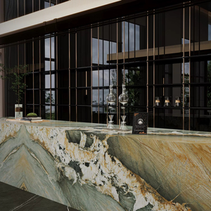 Chất lượng cao 3200x1600 màu xanh lá cây tấm gạch thiết kế hiện đại Glossy/<span class=keywords><strong>V</strong></span> Matte cho nhà phòng khách biệt thự khách sạn không thấm nước vitrified gạch - Product Image 3