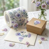 Autocollants floraux personnalisés résistants aux UV et à l'eau, plusieurs matériaux, étiquettes autocollantes pour emballages cadeaux, journalisation, décoration