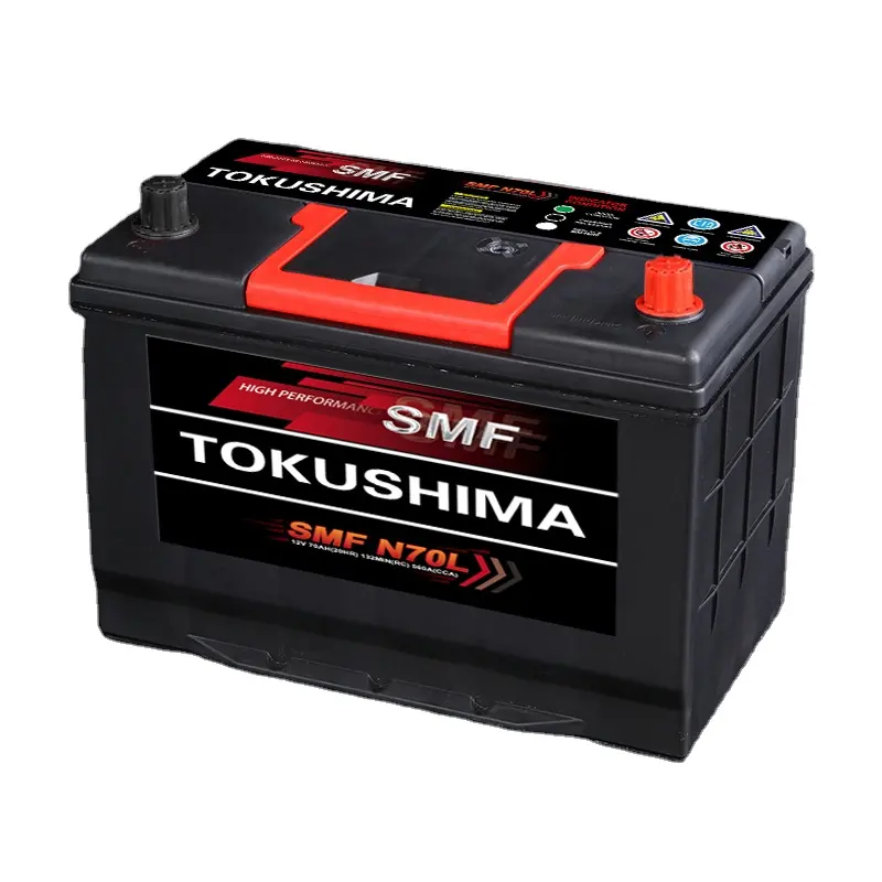Batterie plomb-acide haute capacité et haute efficacité pour le démarrage automobile 12V45AH NS60 technologie japonaise sans entretien