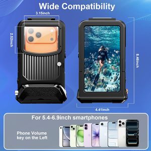 Funda Impermeable <span class=keywords><strong>para</strong></span> Teléfono de Buceo de 50 Pies con Botón de Volumen Izquierdo <span class=keywords><strong>para</strong></span> <span class=keywords><strong>iPhone</strong></span> 13 <span class=keywords><strong>14</strong></span> 15 16 17 <span class=keywords><strong>Pro</strong></span> <span class=keywords><strong>Max</strong></span>, Compatible con Trípode y Luz de Relleno - Product Image 6