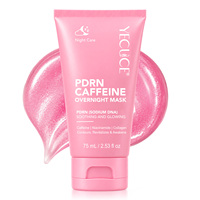 Masque de nuit hydratant et raffermissant YECUCE pour le visage, anti-rides, au PDRN, caféine et collagène, rose