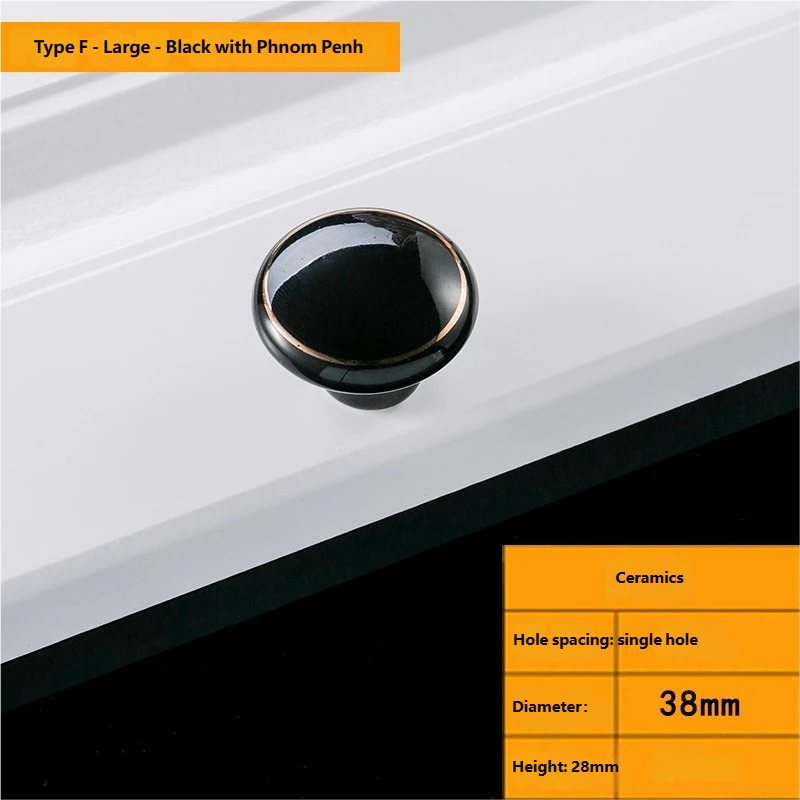 Style F# Large Size Black with Gold Rim