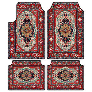 Tapis de voiture 4pcs en polyester tout temps d'inspiration orientale au design personnalisé Tapis de sol universels pour voiture - Product Image 4