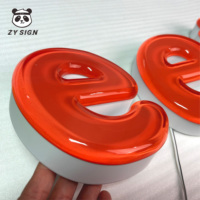 Letras de Canal 3D Personalizadas, Letras del Alfabeto de Goma de Color Caramelo, Letrero de Neón, Logotipo Personalizado, Letrero Acrílico
