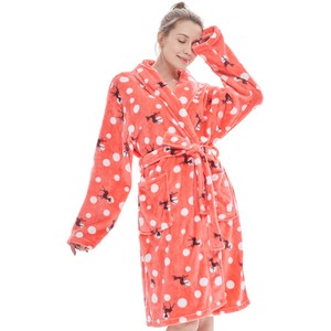 Peignoir en flanelle de polyester super doux pour adultes Robe de spa vintage de luxe col châle pour femmes pour l'hiver automne printemps - Product Image 2