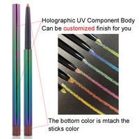 Eyeliner Caméléon Monochrome Multichrome de Marque Privée Multi Duochrome Holographique Or Hologramme Paillettes Duo Chrome Eyeliner