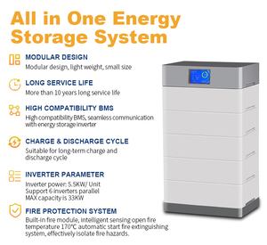 แบตเตอรี่ลิเธียมไอออน51.2V สำหรับเก็บพลังงานแสงอาทิตย์ใช้งานได้นาน Lifepo4 100Ah 48V - Product Image 6