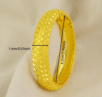 Bracelets plaqués or 24 carats très demandés pour mariages de mariées de Dubaï, indiennes et nigérianes, accessoires de bracelet en or sablé, vente en gros