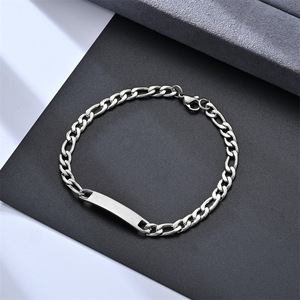 Bracciale <span class=keywords><strong>coppia</strong></span> all'ingrosso in acciaio inossidabile Trend personalità retrò Punk Hip Hop titanio acciaio bracciale - Product Image 5