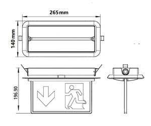 Khẩn cấp lối ra dấu hiệu ánh sáng phát quang PVC sáng dấu hiệu an toàn cho các trường học trung tâm mua sắm bãi đậu xe trạm khu vực công cộng - Product Image 4