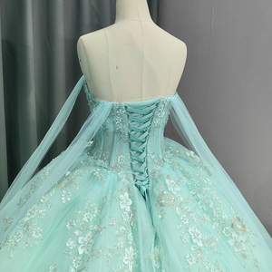 Jancember 5832 Fairy Empire Quinceañera fiesta <span class=keywords><strong>de</strong></span> cumpleaños vestidos formales para 15 <span class=keywords><strong>niñas</strong></span> - Product Image 6