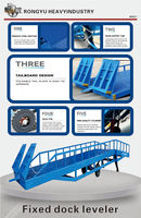 Rampe de chargement mobile pliable pour conteneurs, niveleur de quai de transport, élévateur à ciseaux hydraulique 3t 6t 10t 12t 15t