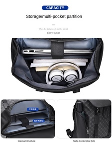 Mochila de Viaje Informal de Gran Capacidad de 20-35L, de Cuero Unisex, Impermeable, para Negocios, para Computadora, de Poliéster - Product Image 5