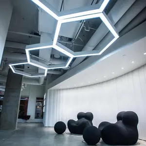 ไฟ LED ลิเนียร์ LED สีดำ1200มม. เชื่อมโยงได้สำหรับซูเปอร์มาร์เก็ตสำนักงานสมัยใหม่