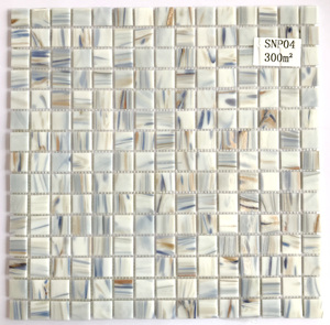 Colore bianco stampa a mano calda fusione di vetro mosaico cravatte per cucina bagno Hotel piscina progetto per parete arte mosaico di vetro - Product Image 6